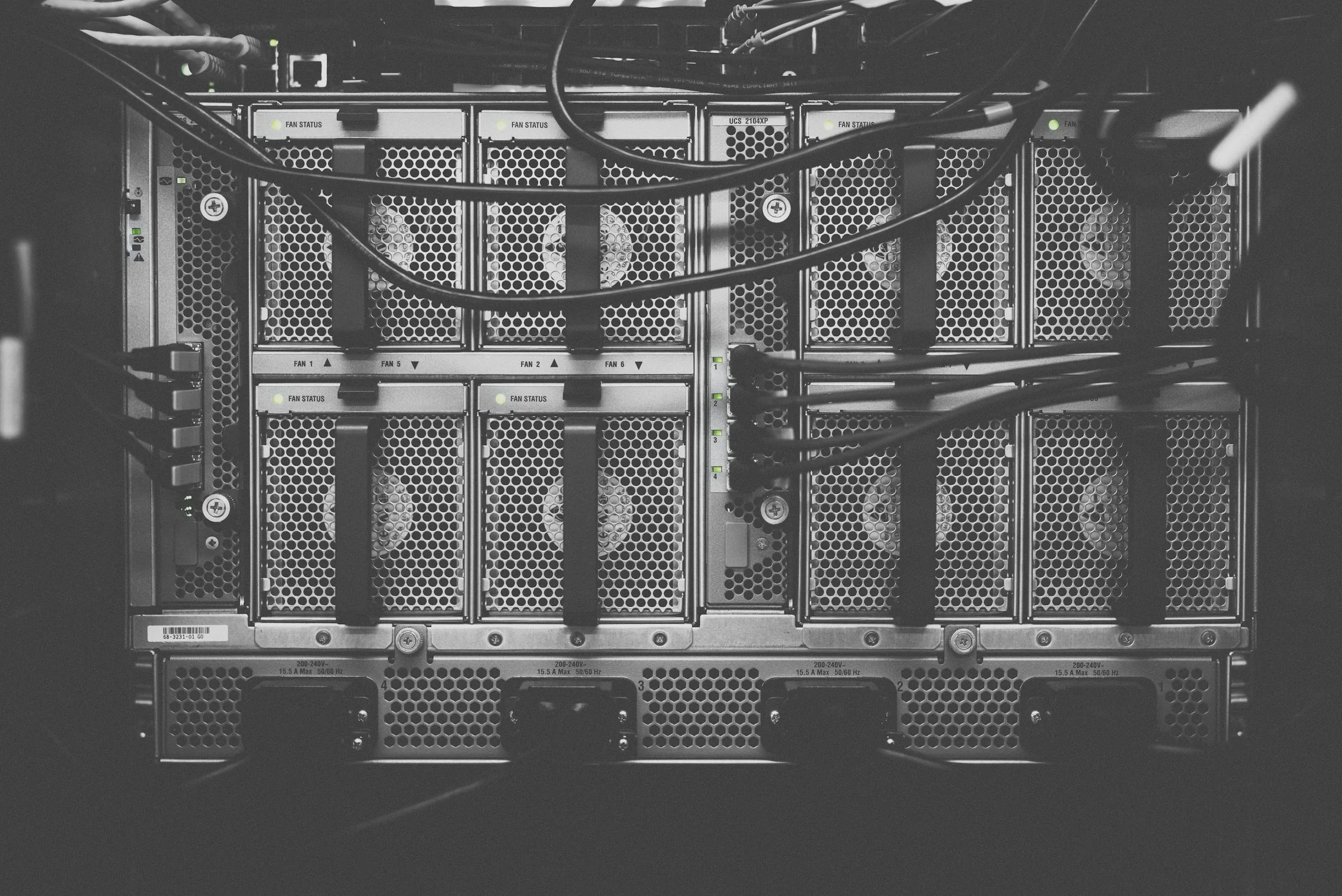 Server cooling rack infrastructure inside a modern data center facility